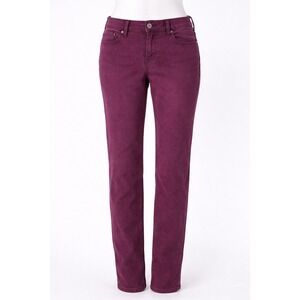 Levis 512 Perfectly Slimming Straight Leg Jeans Purple Plum Womens 32x27